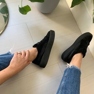 Fenty Puma Black Creepers W/ Ribbon Laces
